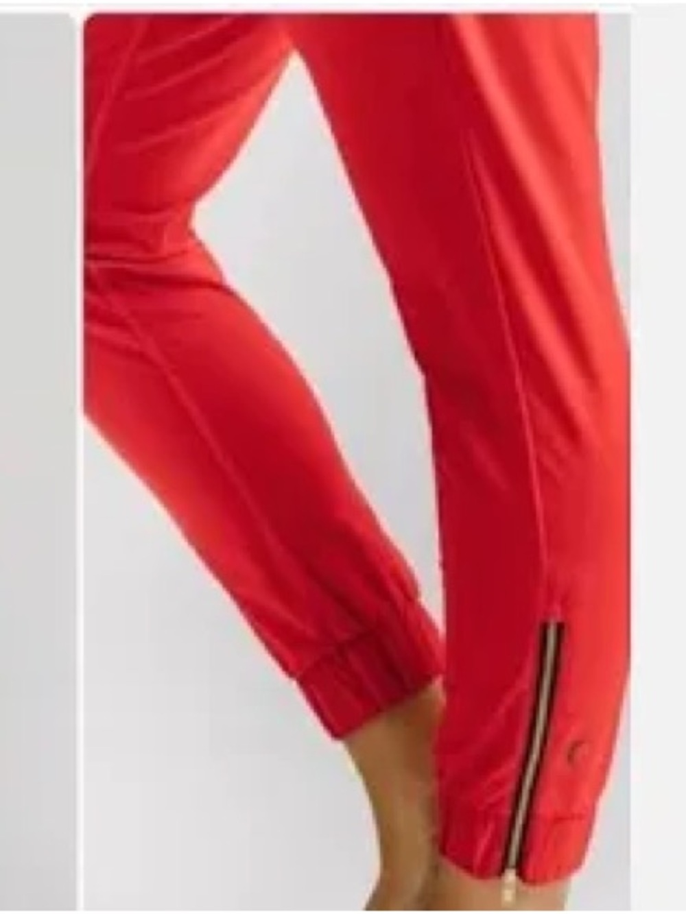 Zyia Active Red Everywhere Ankle Zipper Joggers. Size XLG